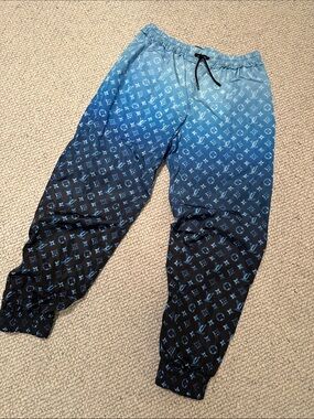 LOUIS VUITTON super rare ombré blue joggers